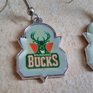 NBA Milwaukee Bucks Earrings- NEW